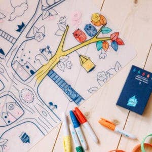 SuperPetit - Wholesale Coloring Mat - Kids & Baby - Reusable coloring - MAGIC TREE silicone set1