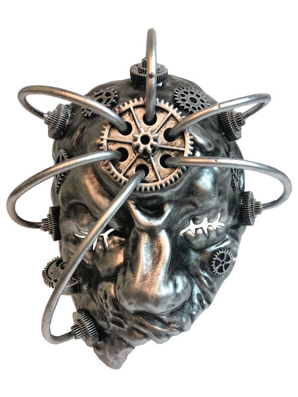 KBW Global Corp. - Wholesale Costume - Unisex - Silver Steampunk Cyclops Mask