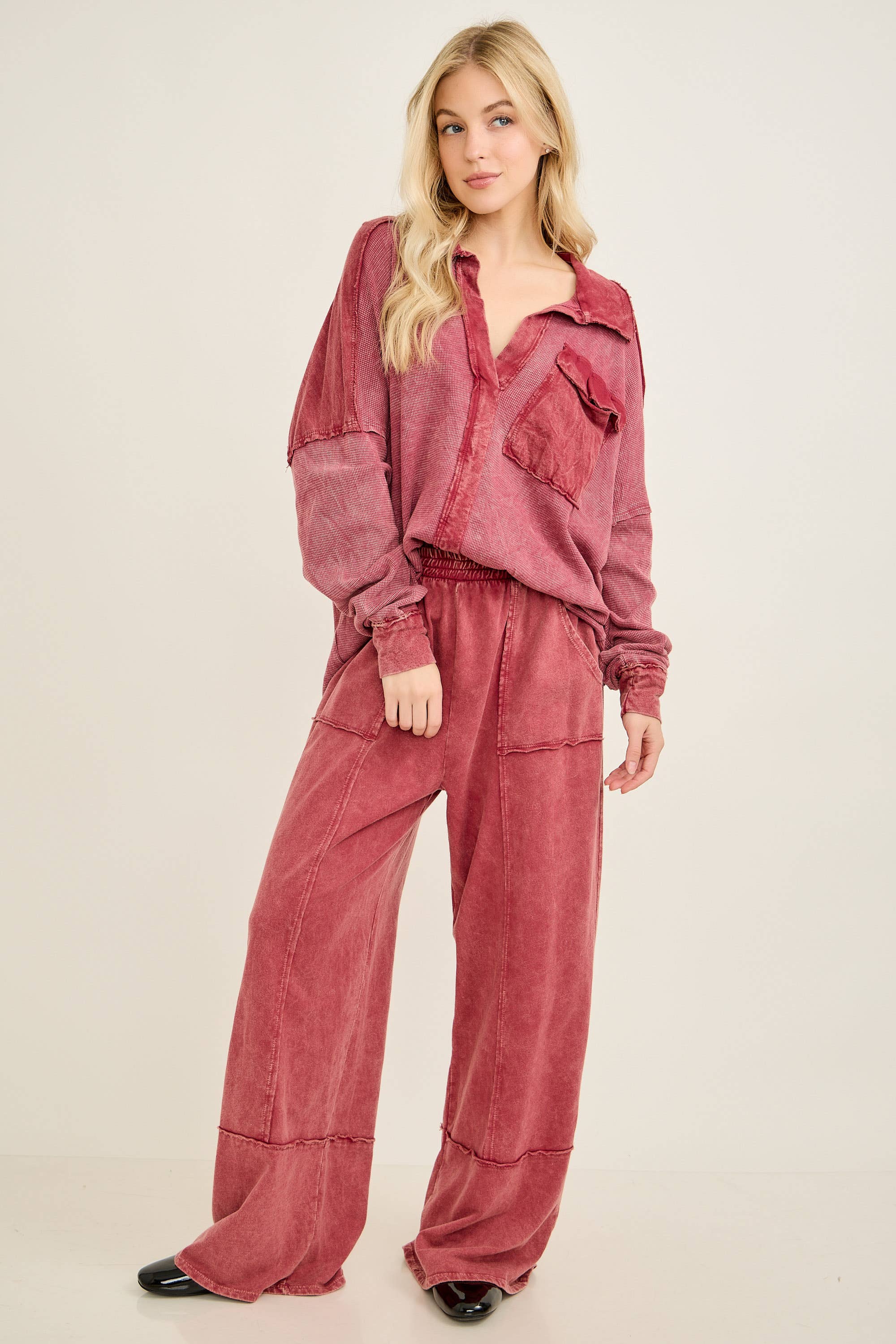 J.Her - Wholesale Pants - Women's - Mineral Washed Everyday Everywhere Terry pants HP686613