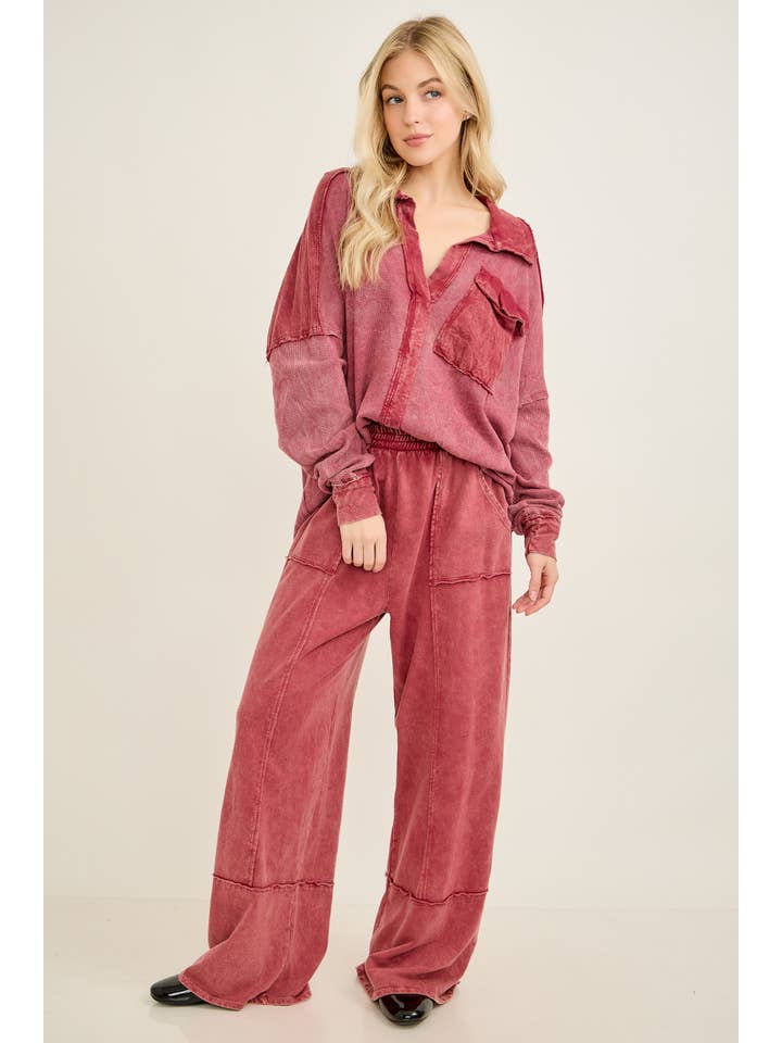 J.Her - Wholesale Pants - Women's - Mineral Washed Everyday Everywhere Terry pants HP686613