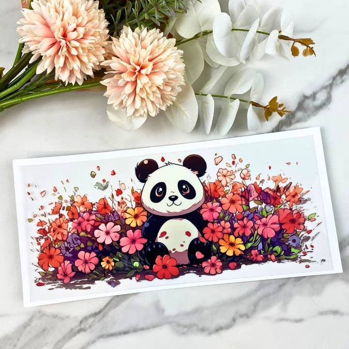 Floral Panda | Envolvimento UV DTF de 16 oz por atacado de HKS Custom Designs