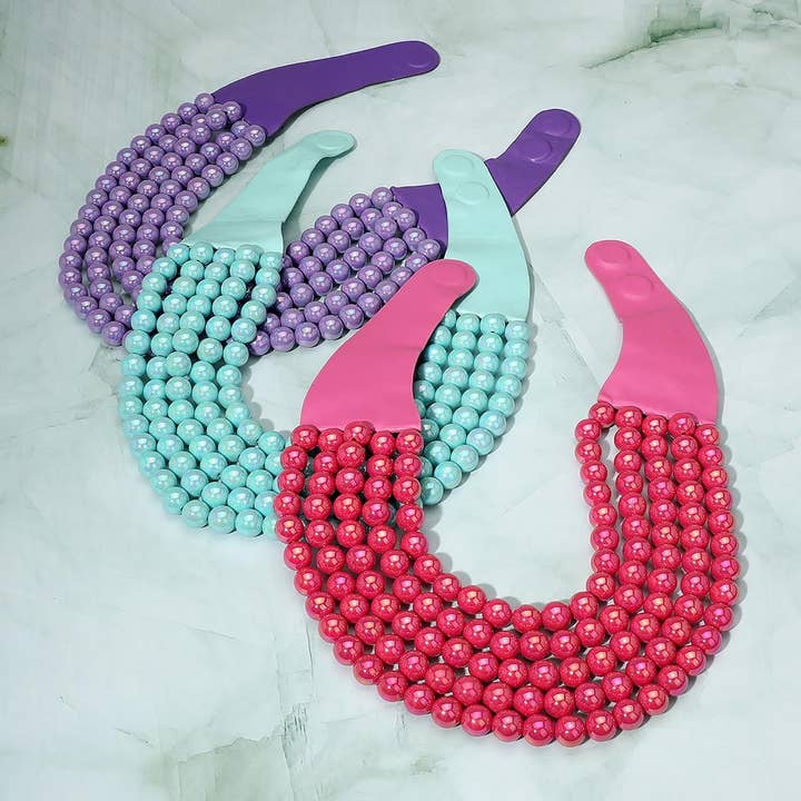 Colar Magnético de Declaração com Contas Multifiadas por atacado de Sensibling Corp.