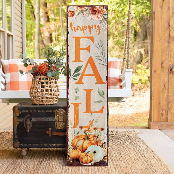 Rustic Fall Welcome Porch Sign | 36" Farmhouse Autumn Decor for wholesale by TX USA Corporation