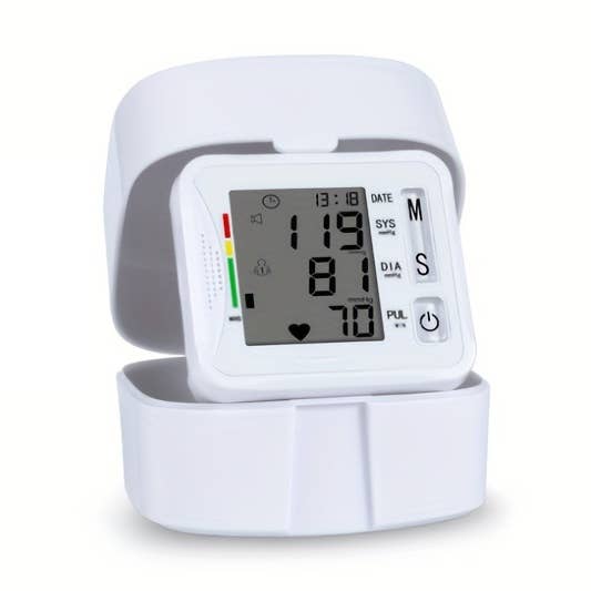 Wrist Blood Pressure Monitor, LCD Display, Adjustable Cuff for wholesale by Shop Celino