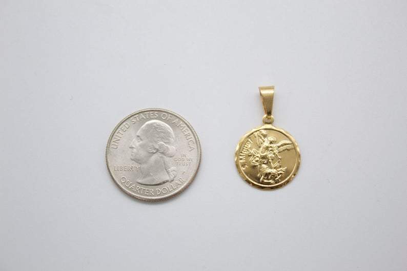 MIA Jewelry - Wholesale Individual Charm/Pendant - Gold Filled Saint Michael Pendant  (A20)2