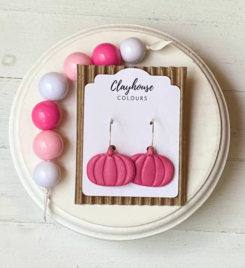 Clayhouse Colours - Wholesale Dangle Earrings - Pink Ghost & Pumpkin Earrings4