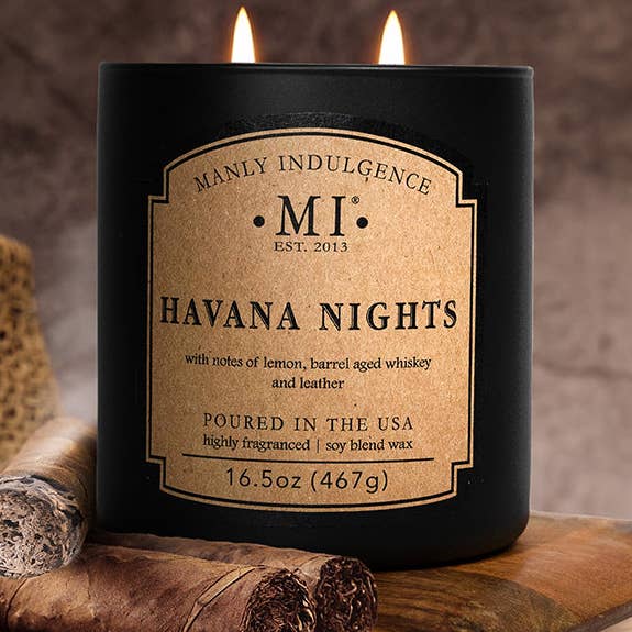 Havana Nights 2-Wick Scented Candle, Soy Blend Wax, 16.5oz for wholesale by MVP Group International INC