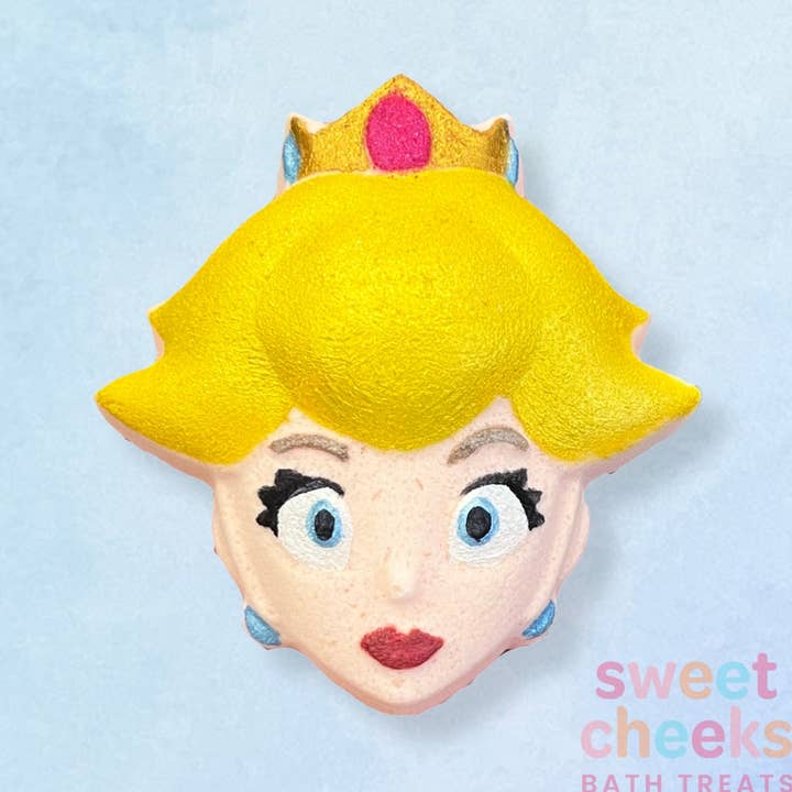 Peachy Princess Bath Bomb for wholesale by SweetCheeks Bath Treats