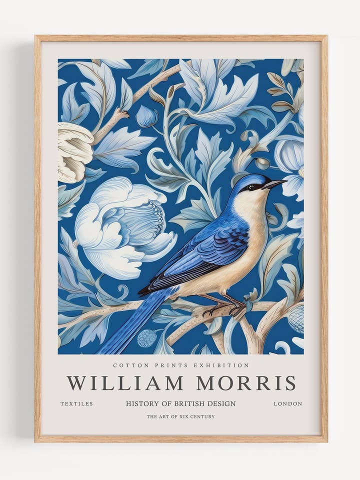 William Morris Vogel I53-86 für den Großhandel von Peardrop Prints