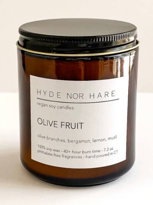 OLIVE FRUIT vegan soy candle for wholesale by HYDE NOR HARE