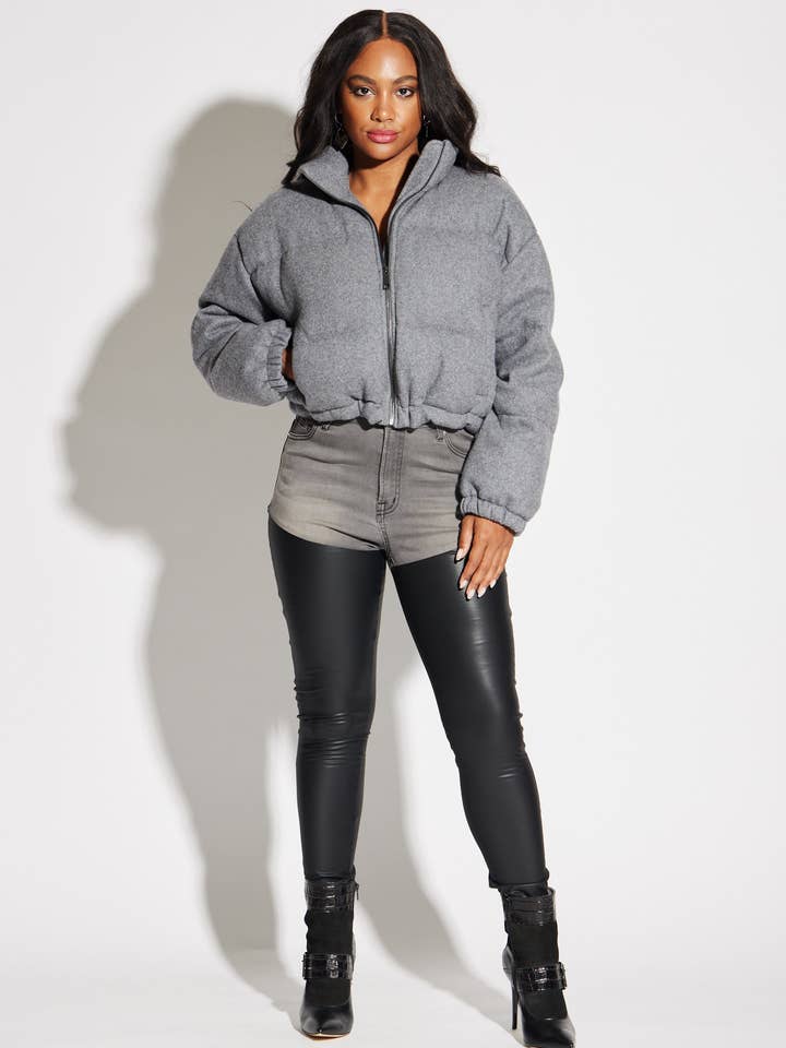 Boxy Puffer Jacket for wholesale by CIRCULAR PATH