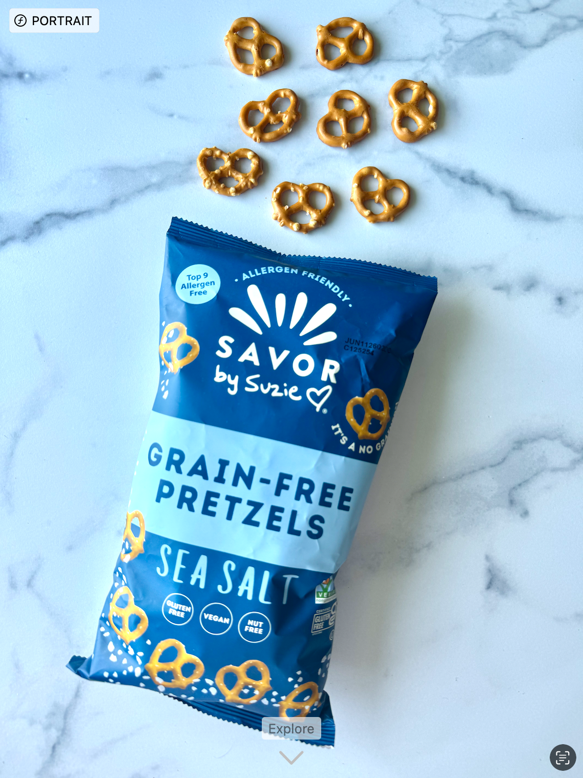 Savor by Suzie - Wholesale Pretzels - Sea Salt Grain Free Pretzels 6.5oz2