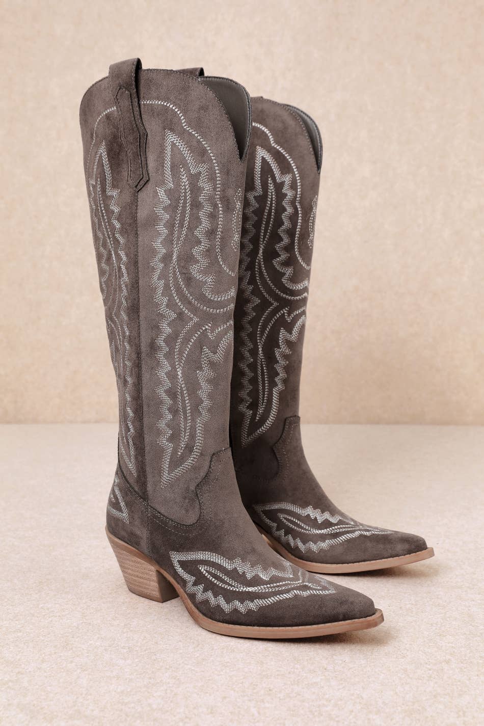 Oliccui - Wholesale Cowboy Boots - Women's - WESTERN EBROIDERED POINTED-TOE TALL BOOTS10