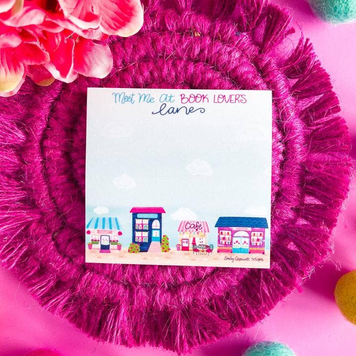 Emily Cromwell Designs - Wholesale Sticky Notes - Meet Me at Book Lover's Lane Sticky Notes 3" x 3"1