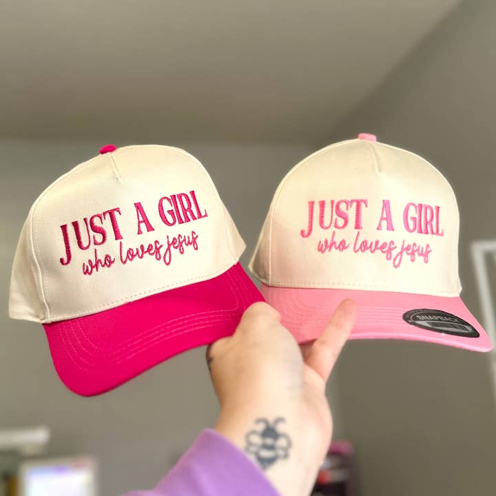 Southern N Savvy - Wholesale Baseball Cap - Women's - Just a Girl Jesus Embroidered Hat