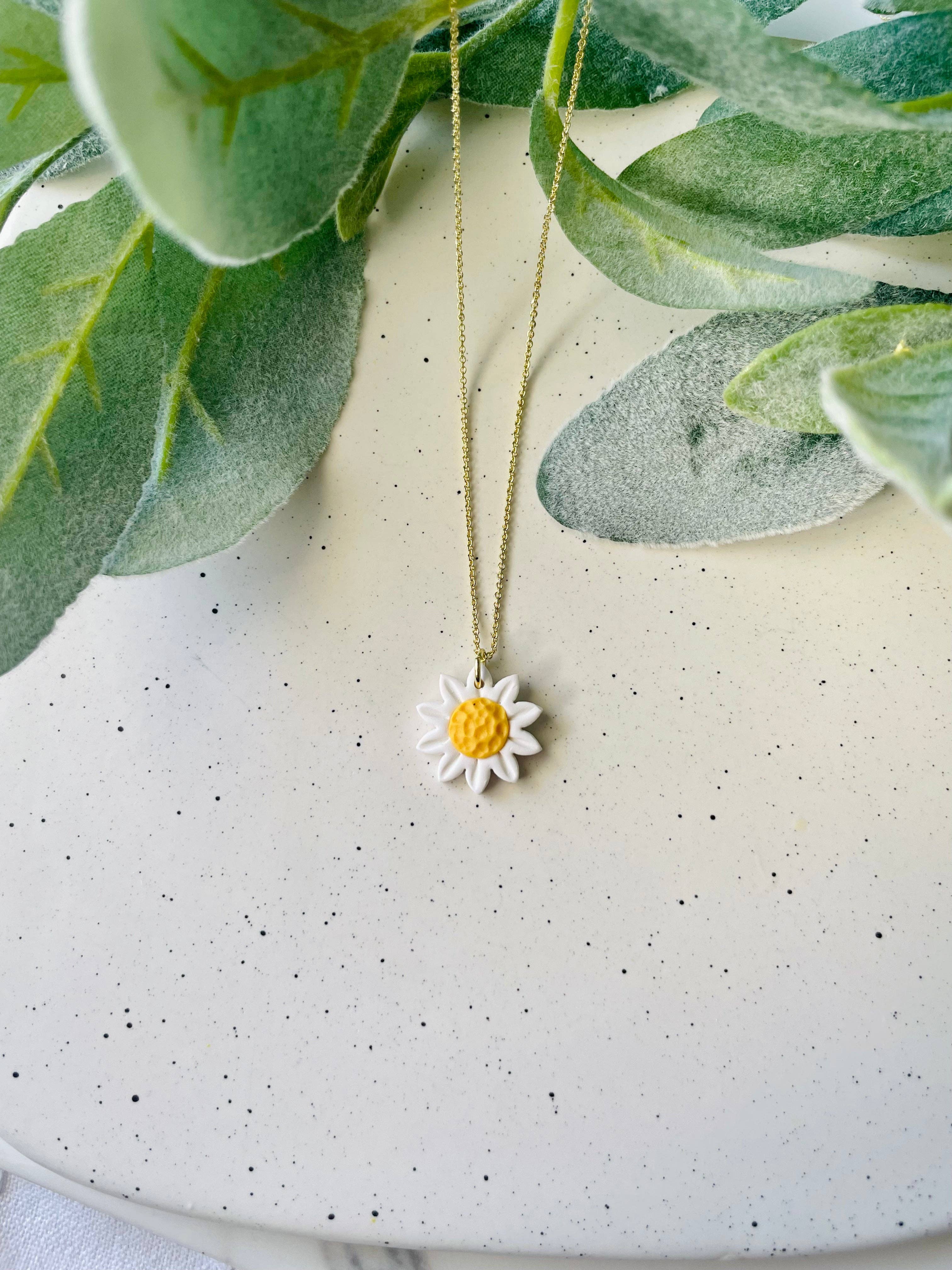 Daisy Necklace Polymer Clay Flower Necklace Wholesale Daisy