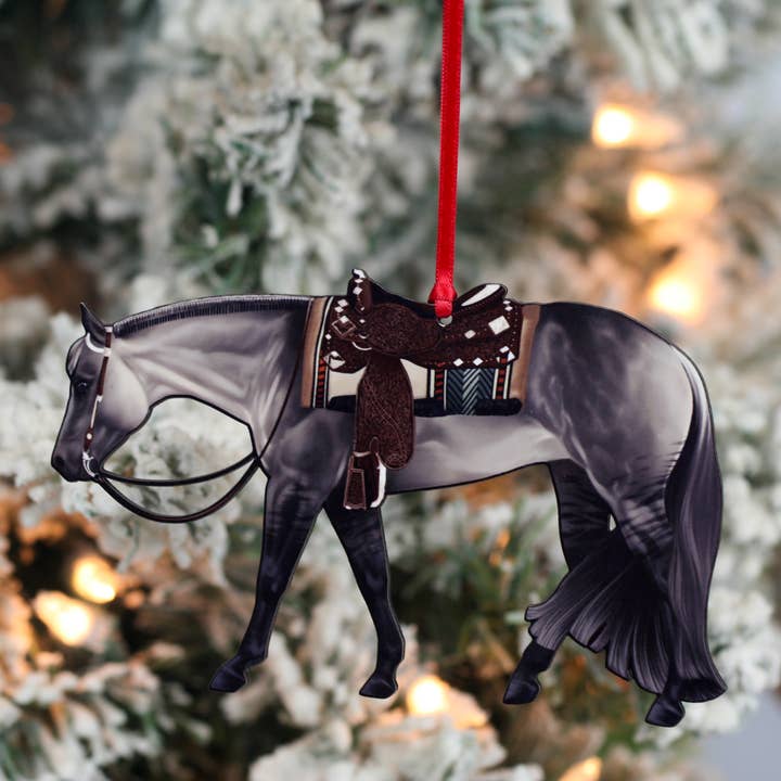 Classy Equine - Wholesale Ornament - Grulla Western Pleasure Horse Ornament Quarter Horse Gift