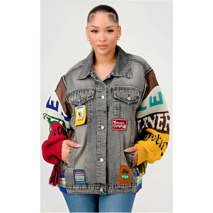VESTE EN PATCHWORK ÉCLATANT
pour la vente par Esmeray Clothing
