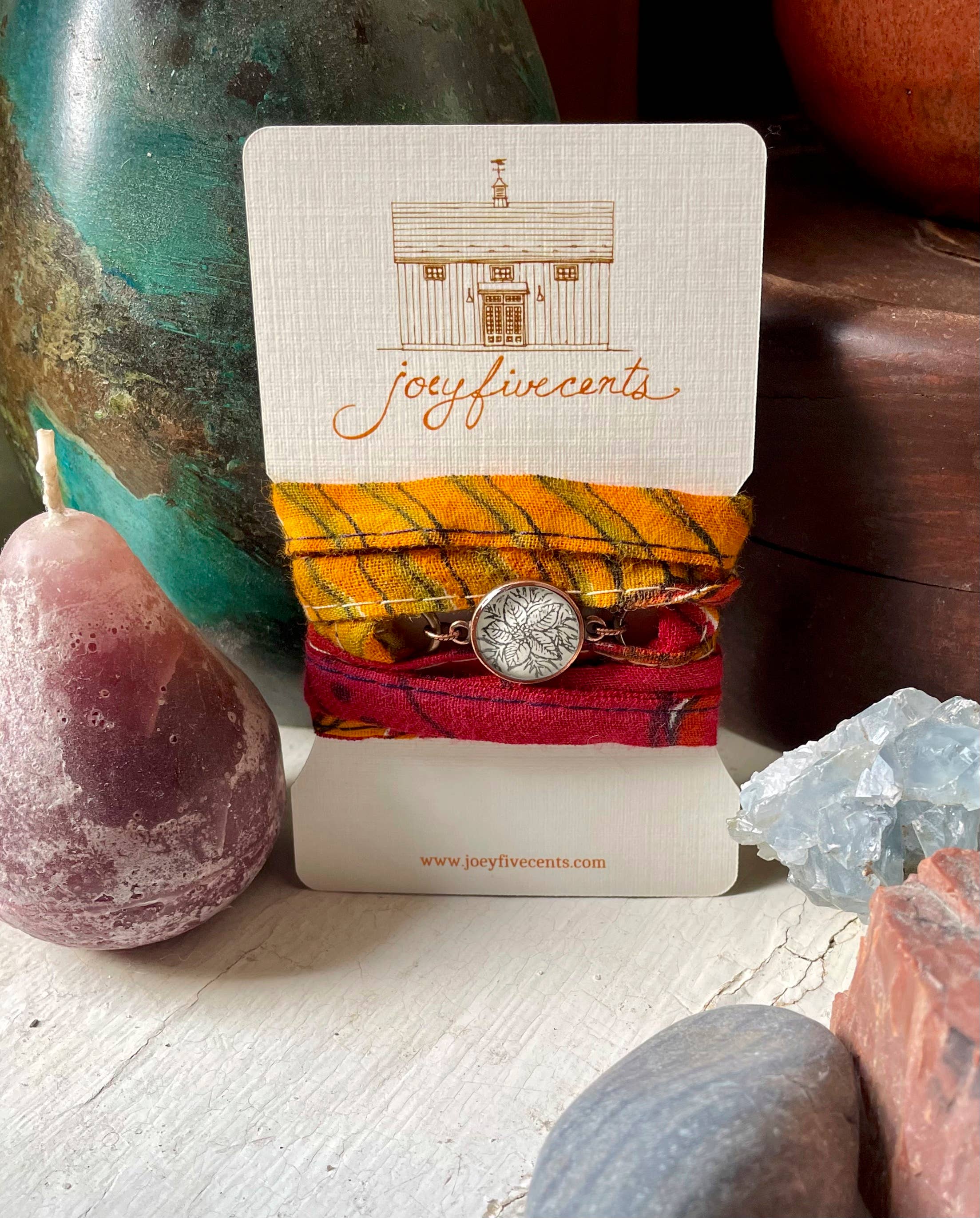 joeyfivecents - Wholesale Woven/Braided Bracelet - Sari Wrap Bracelet- repurposed cotton, adjustable, vegan5