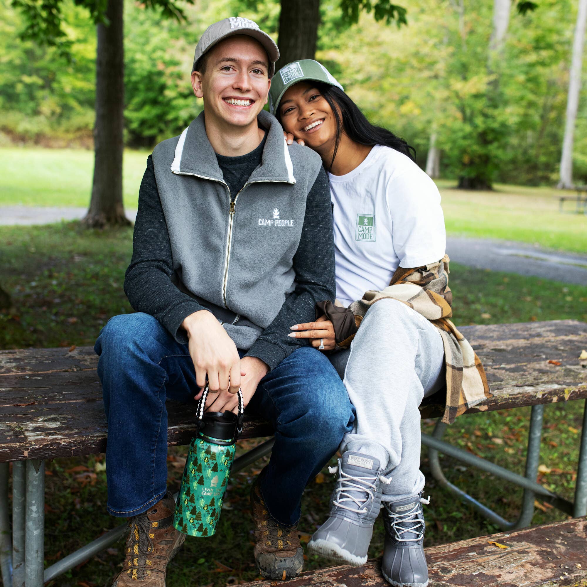 Pavilion - Wholesale Water Bottle - Camp Life - 32 oz Stainless Steel Handled Water Bottle1