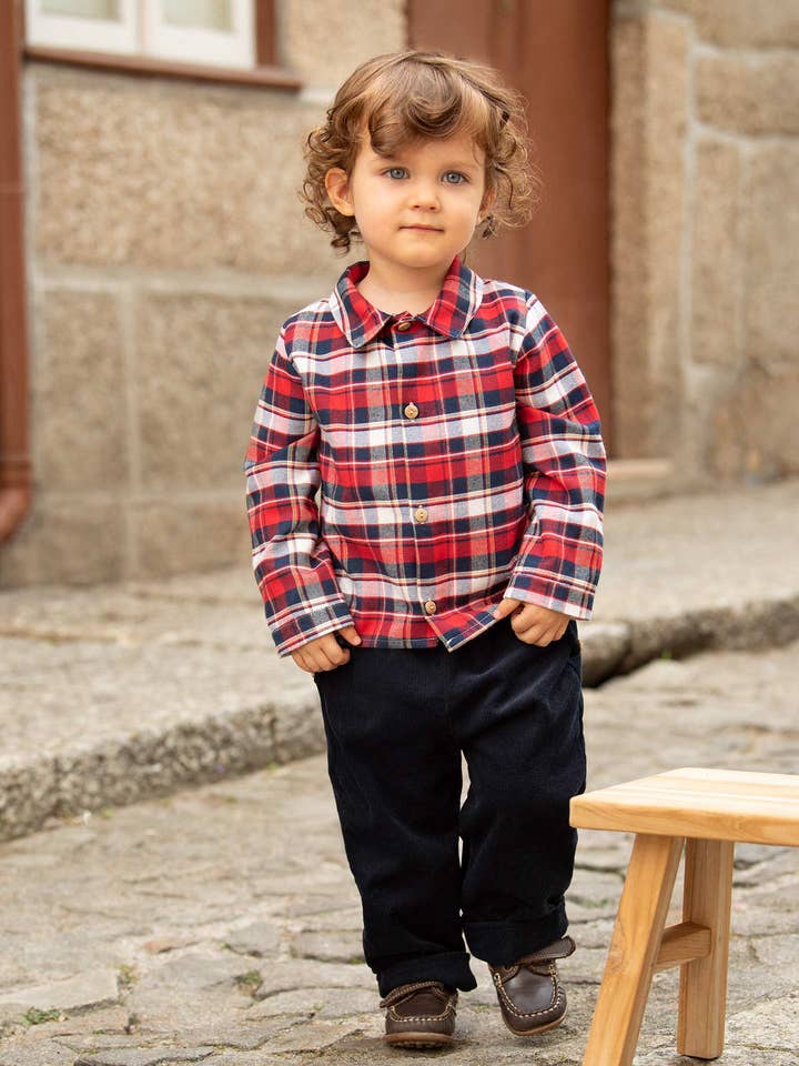 Set camicia e pantaloni a quadri per la vendita all'ingrosso da parte di Minhon