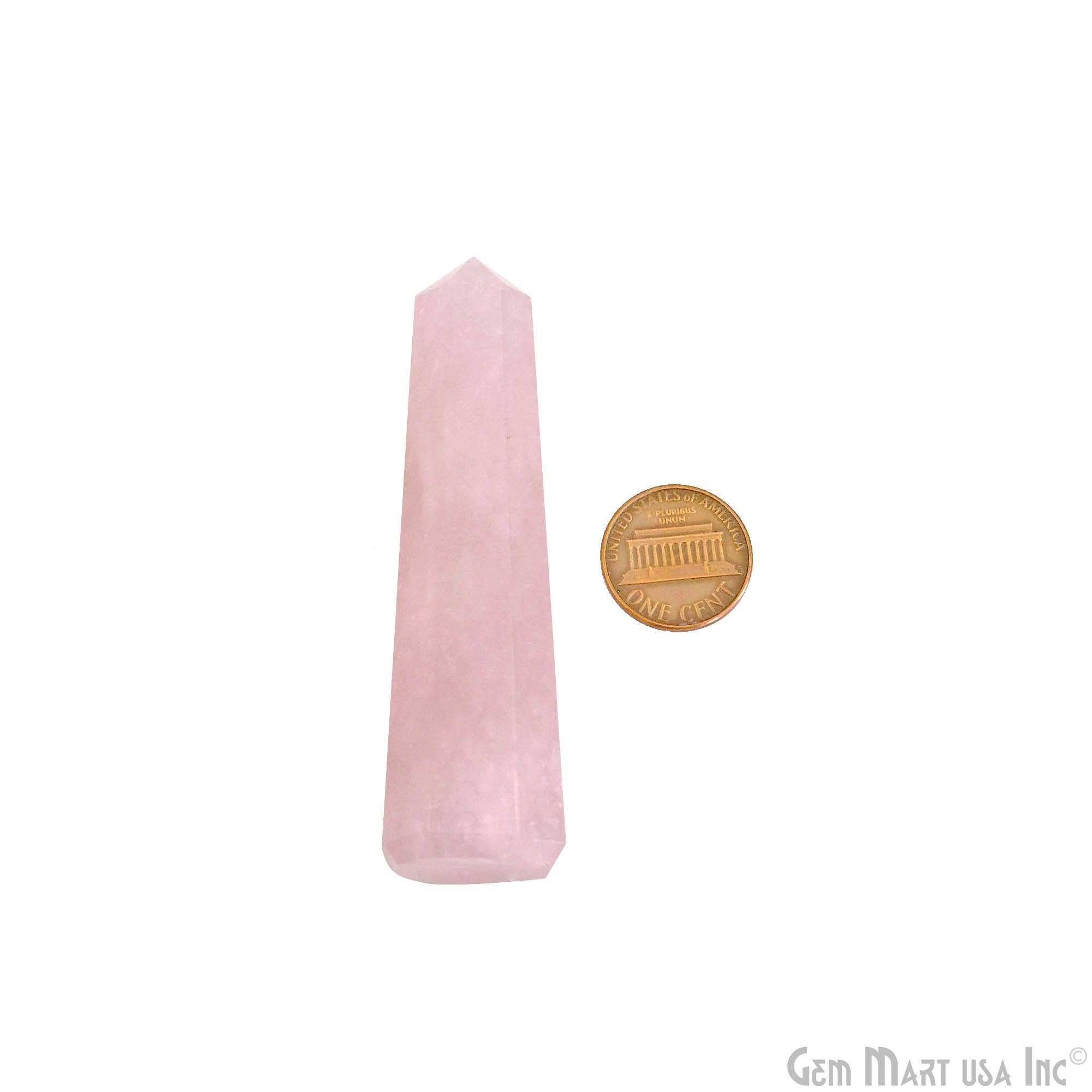 GemMartUSA - Vente Pierre et cristal de spiritualité - Tour de cristal géante en quartz rose, 2 à 3 pouces1