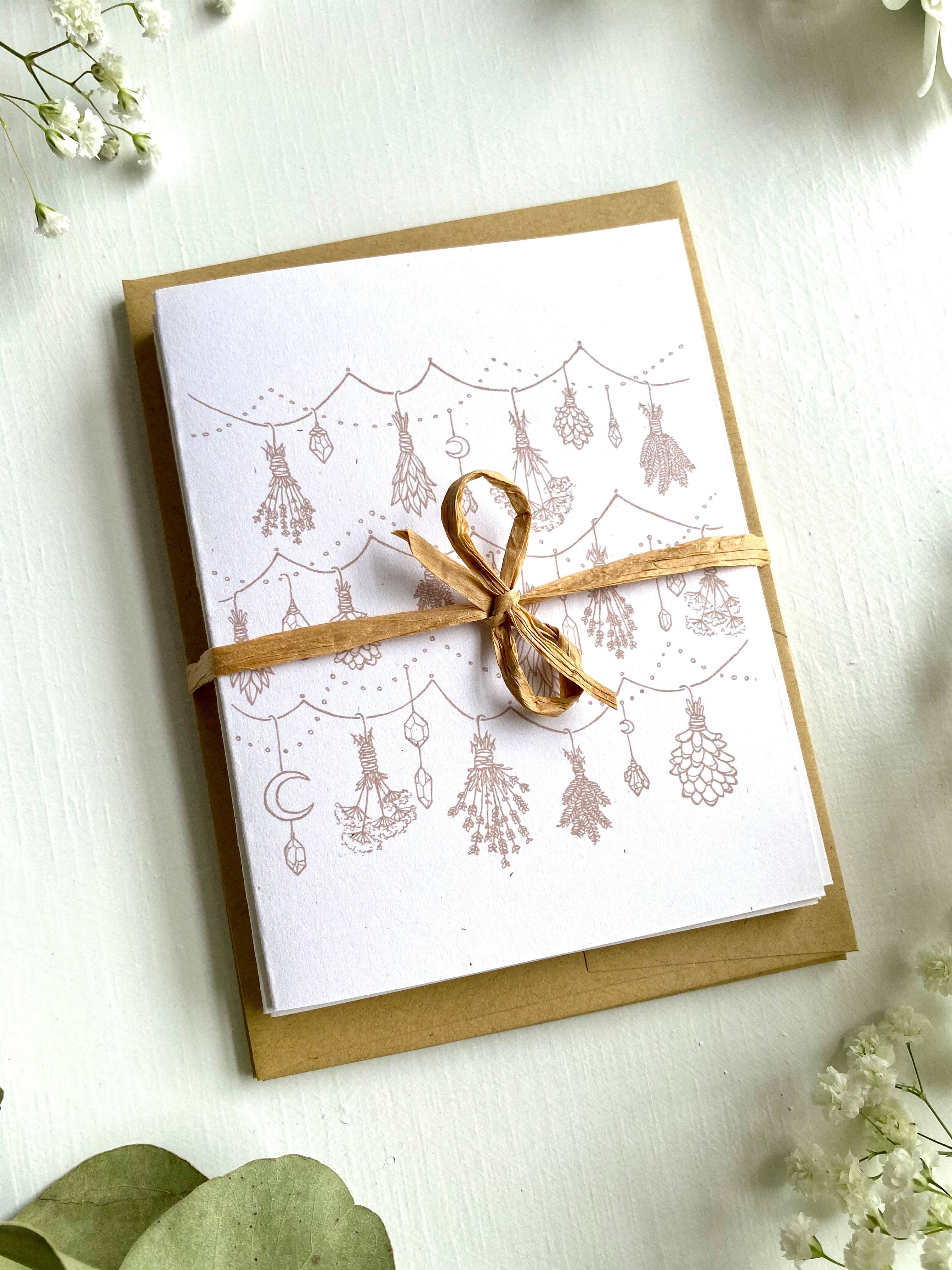 Wanderite – wholesale Everyday greeting card – Hanging Herbs Blank Card3