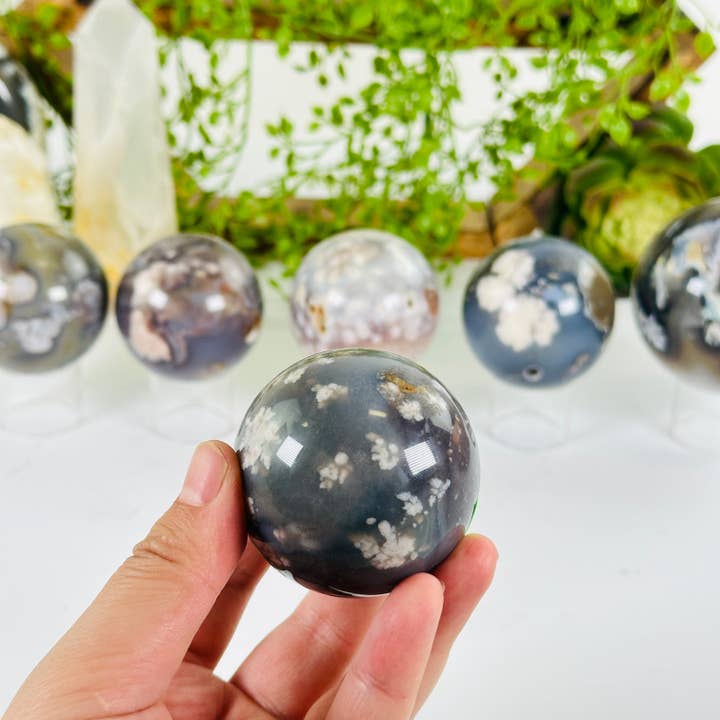 Rock Paradise - Wholesale Spiritual Stone/Crystal - Flower Agate Crystal Sphere - You Choose7