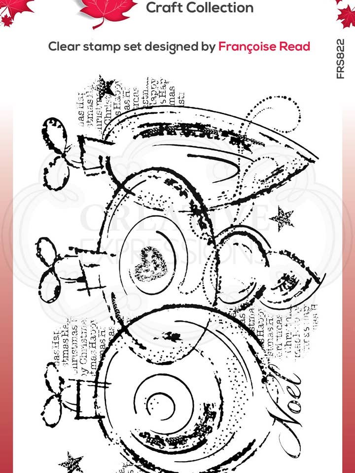 Woodware Clear Singles Three Baubles 4 in x 6 in Stamp for wholesale by Ecstasy Crafts Distributing