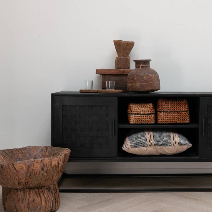 EARTHWARE - Wholesale Console Table - Black TV cabinet Maeve2