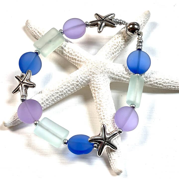 Devi Creations - Wholesale Charm/Dangle Bracelet - Sea Glass Starfish Magnetic Bracelet Assortment3