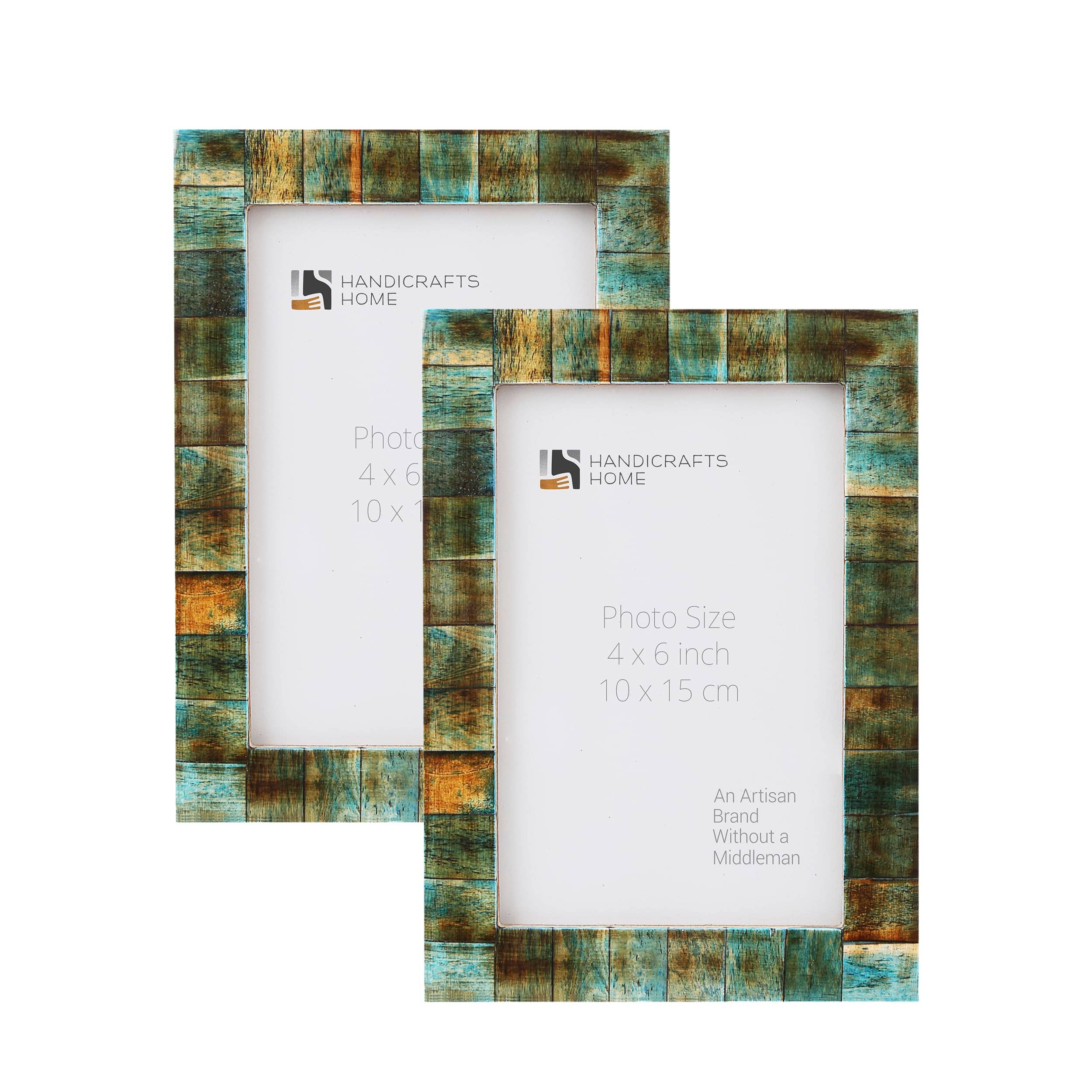 Handicrafts Home – wholesale Picture frame – Picture Frame Verdigris Pack of 2, 3 Sizes0