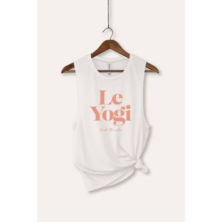 Le débardeur en jersey pour femme Yogi Yoga Typography pour la vente par STARCHIS