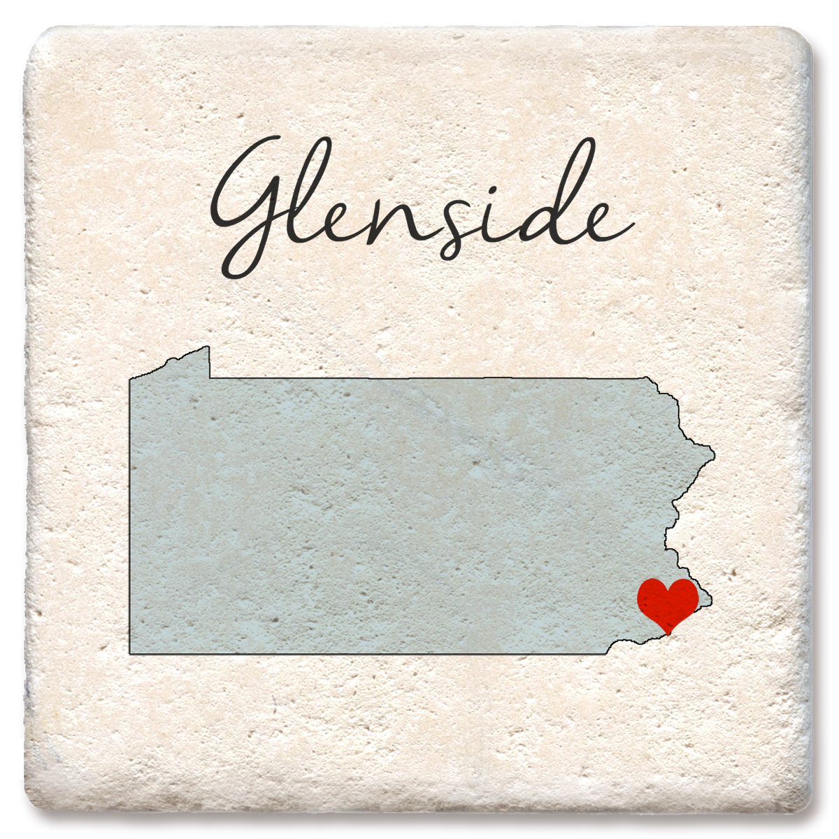 Tipsy Coasters & Gifts – wholesale Underlägg – Personlig coaster med hjärtsilhuett av din stad och delstat8