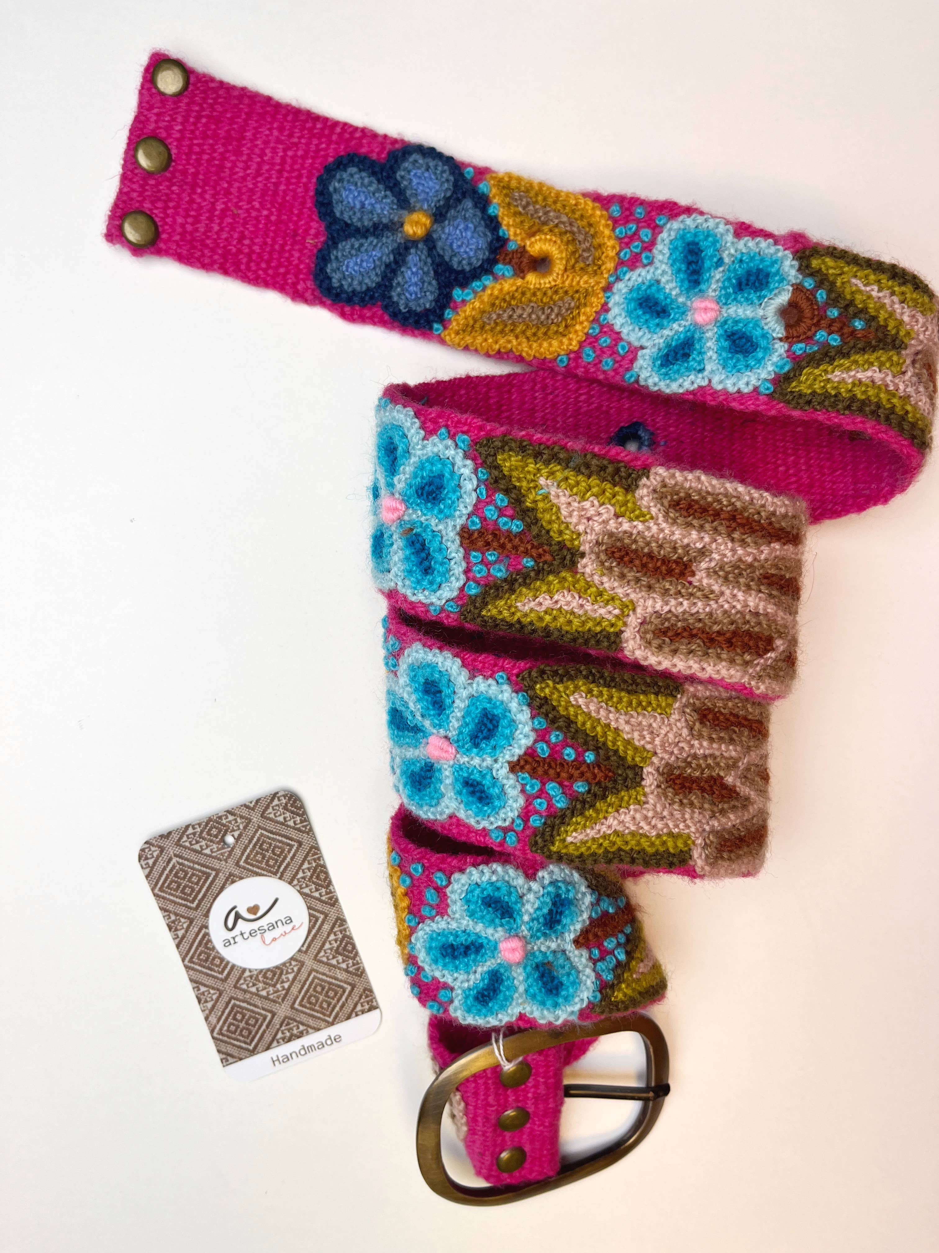 Artesana Love - Vendita all'ingrosso Cintura - Donna - Cintura larga ricamata con tulipani5