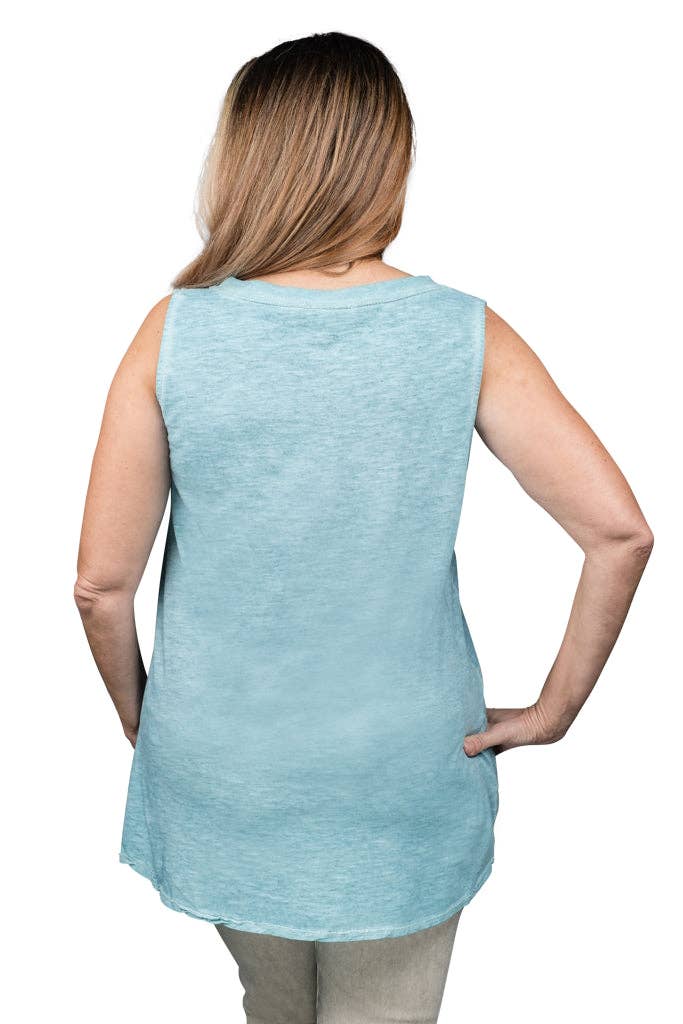 TINA Stephens Italy/Tees By Tina - Wholesale Tunic - Women's - Mona Linen Front/Cotton Back Tank (BT118)15