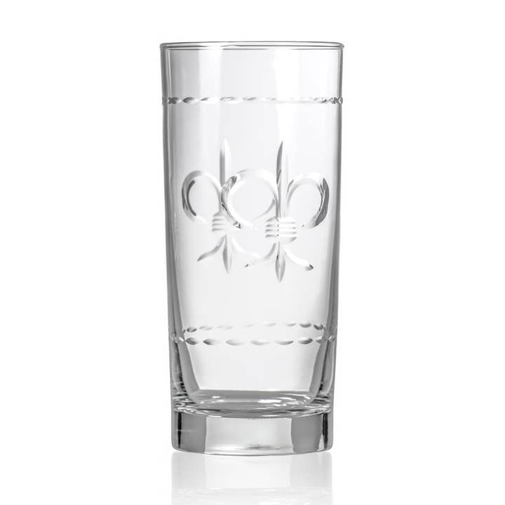 Fleur De Lis Cooler Glass 15oz for wholesale by Rolf Glass
