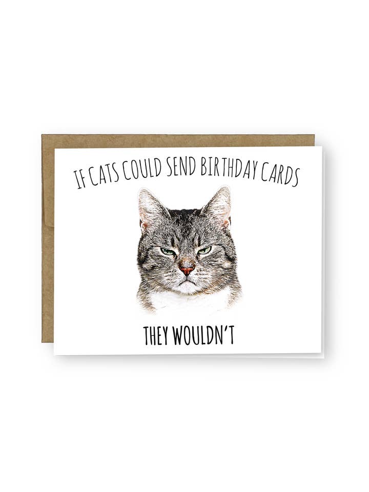 Biglietto di auguri di compleanno Grumpy Cat per la vendita all'ingrosso da parte di Surly Squirrel