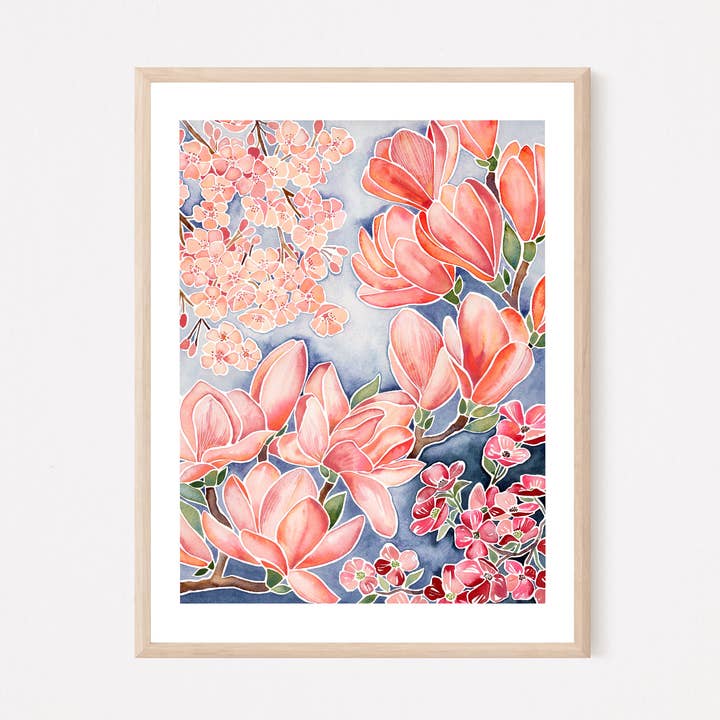 DC in Bloom – Floral Giclée Art Print for wholesale by Petal & Lark Watercolor Co.