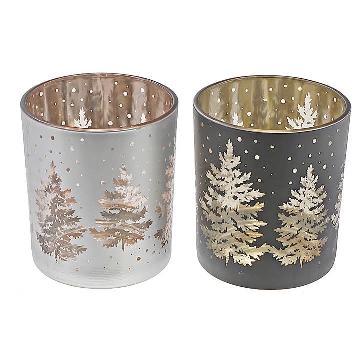 Glazen theelichthouders Silent Night Asstd voor wholesale door IH Casa Decor