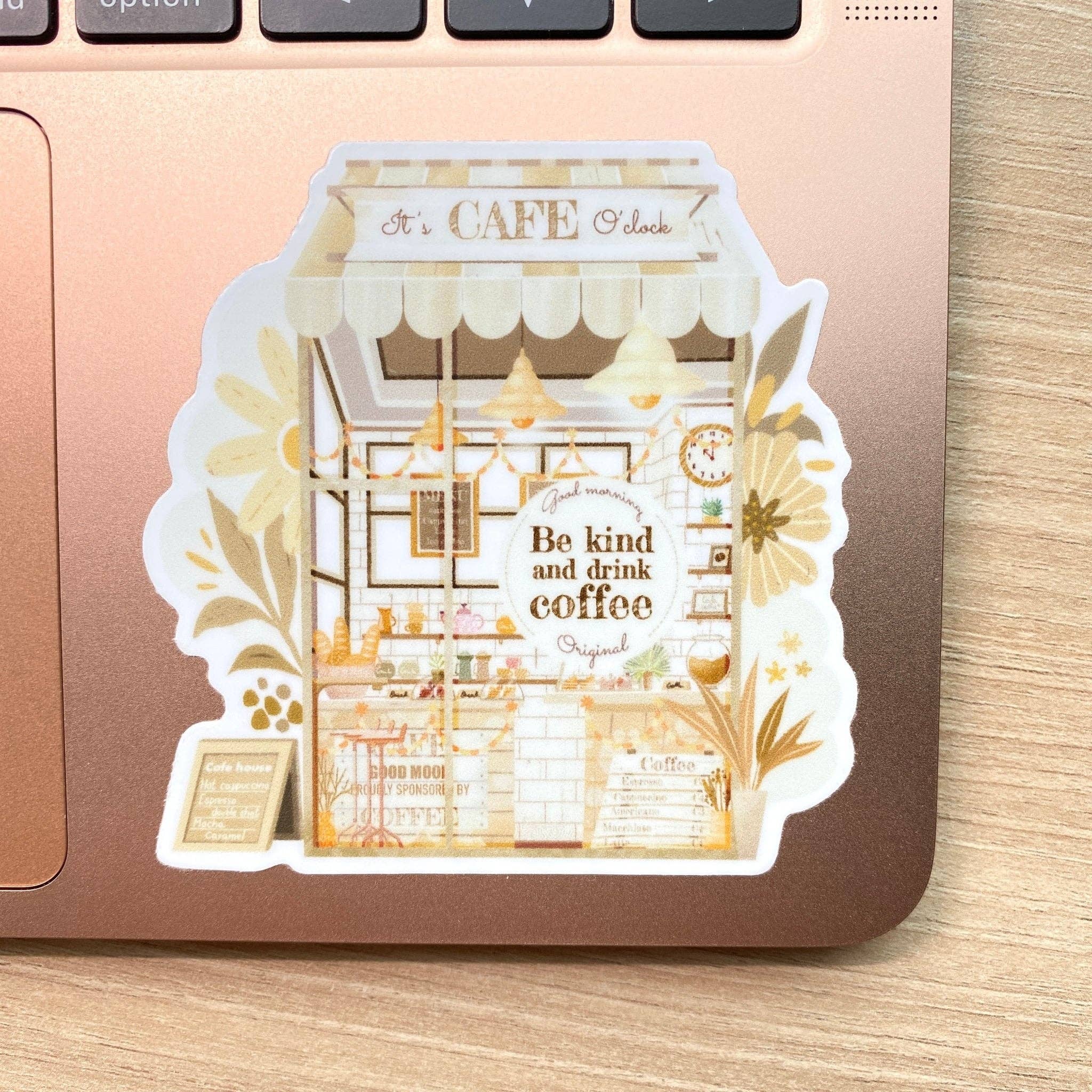 Lettoon – wholesale Sticker – Clear Vinyl Sticker - Cafe 'O Clock6