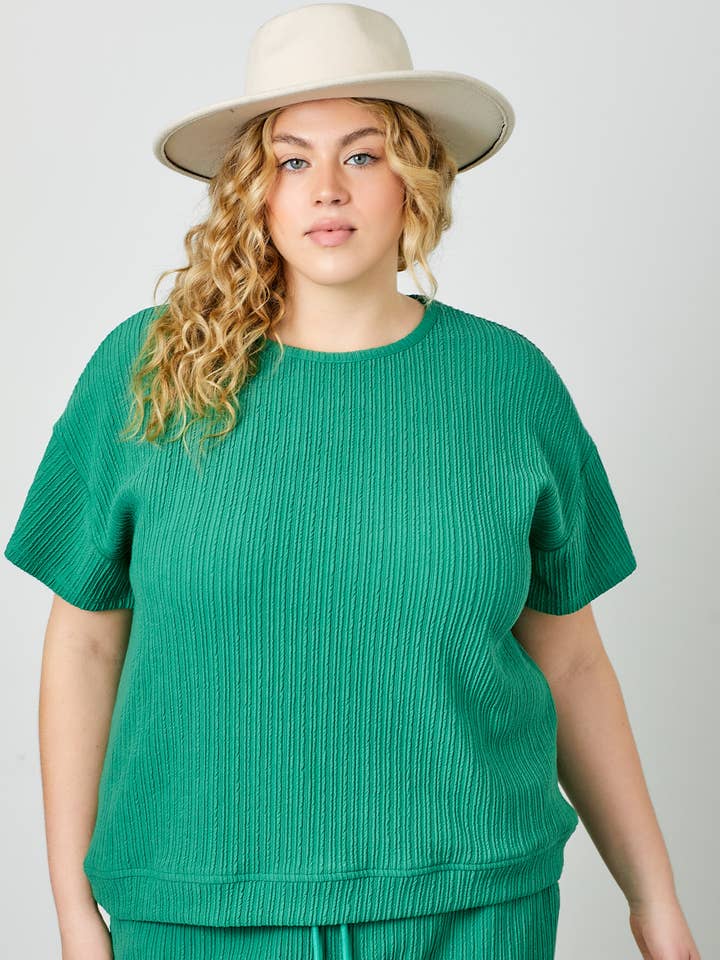 TEXTURED KNIT TOP for wholesale by Polagram by Wellmade USA