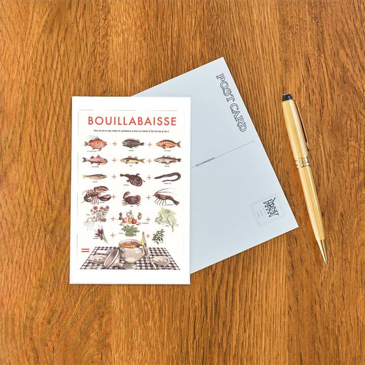 Found Image Press - Wholesale Postcard - Postcard FO-611 Bouillabaisse Ingedients1