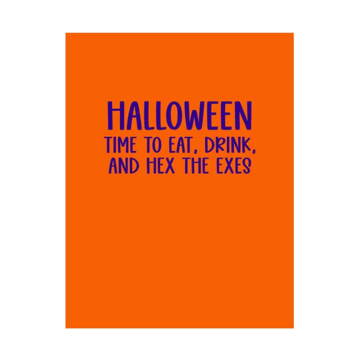 Carta di Halloween "Maledici gli Ex" per la vendita all'ingrosso da parte di Peace, Love and Sarcasm