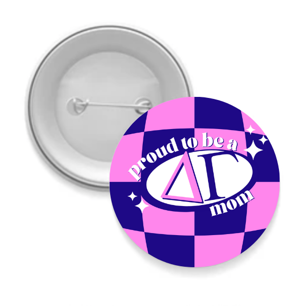 Sarahndipity Shop - Wholesale Lapel Pin/Button - Sorority Mom Button - Proud to Be Checkered22