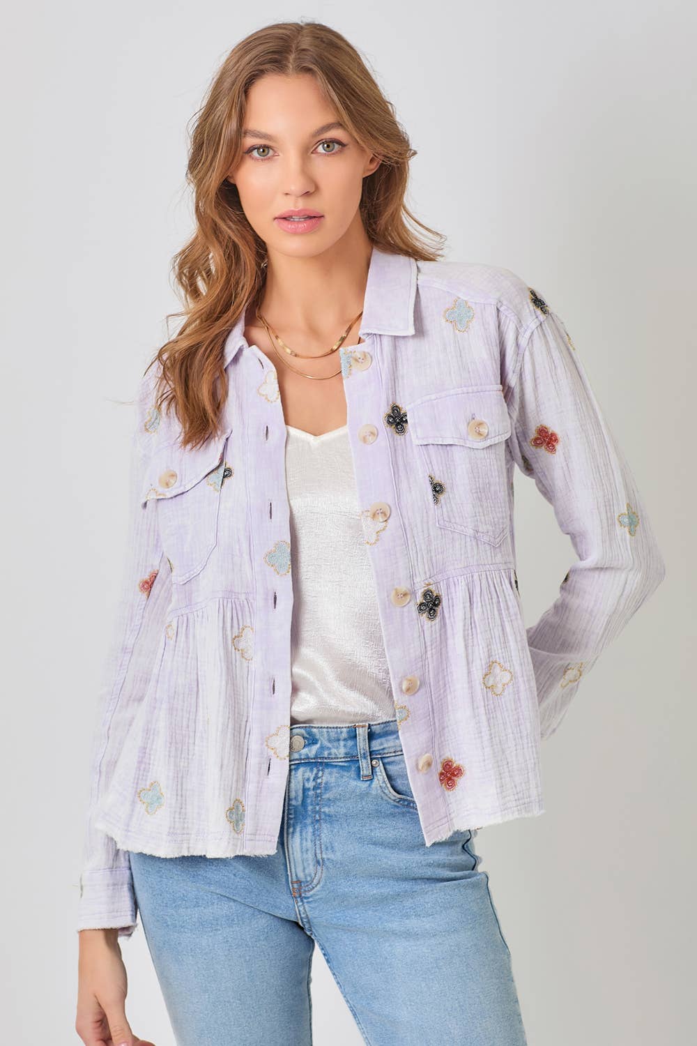 Mystree – Blusão - Mulher por atacado – 61004 Casaco Peplum Lavado25