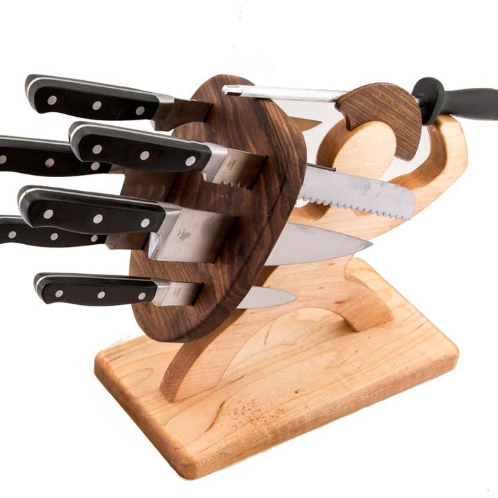 Missing Digit Woodshop - Wholesale Knife Set - Spartan Knife Block