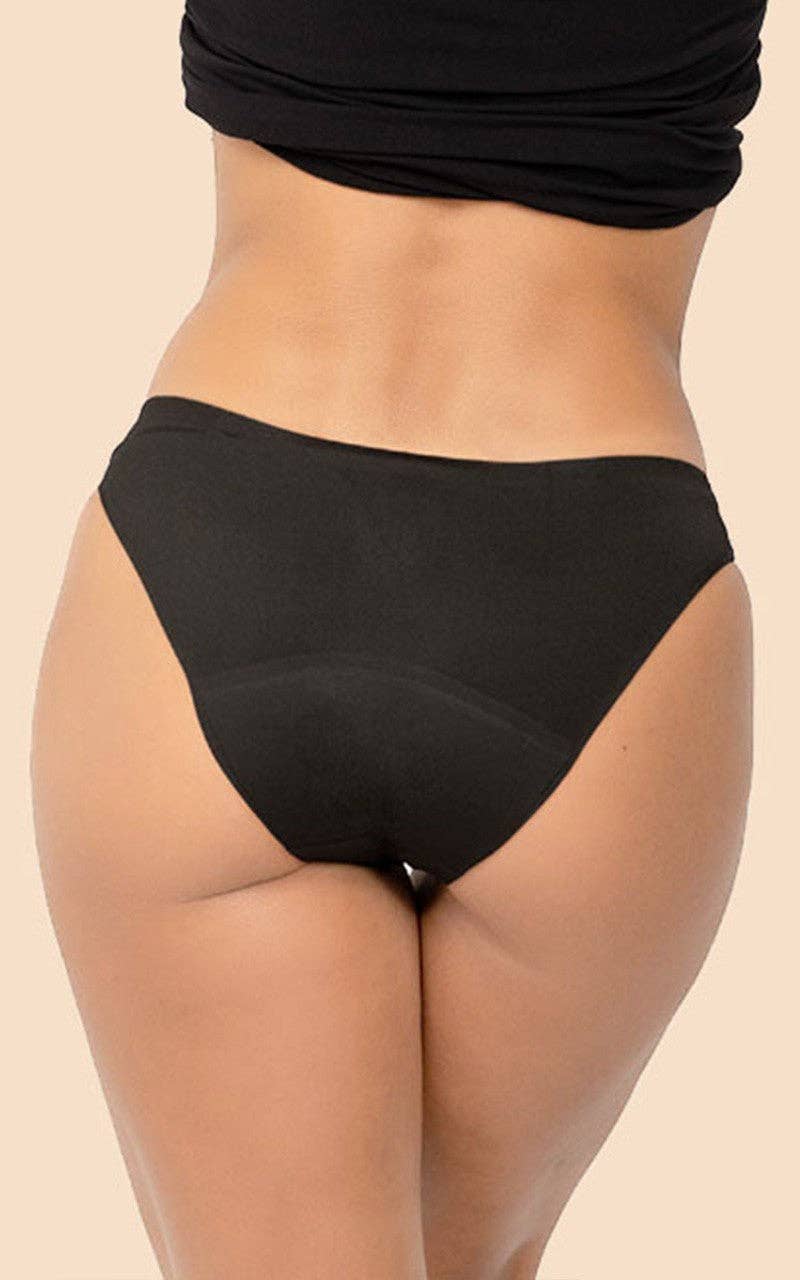 Black 4 Invisible menstrual panties Berta for wholesale on Faire2