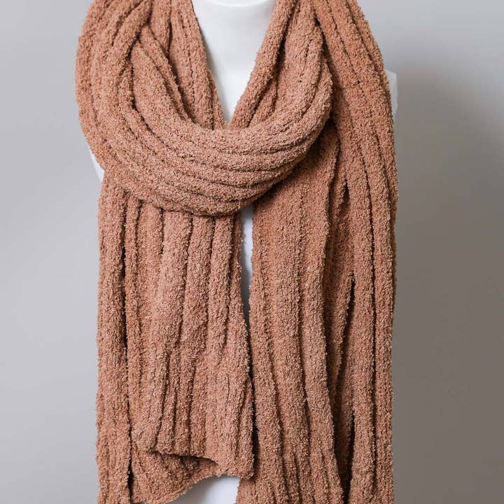 Leto Accessories - Wholesale Scarf - Women's - Warm & Cozy Boucle Knit Wrap Scarf – Soft & Snuggly 🥰