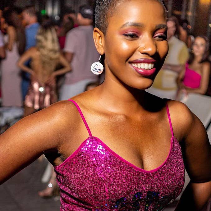 NO RHYME OR REASON ART - Wholesale Dangle Earrings - Small (Mini) Silver Disco Ball Earrings1